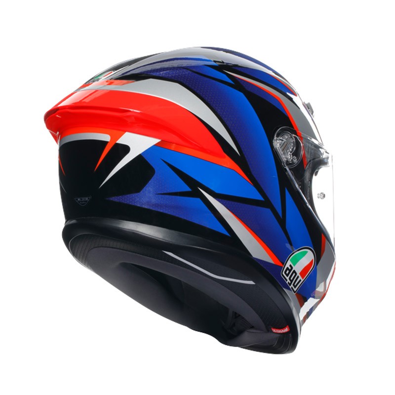 Casco K6 S SLASHCUT Rosso Blu AGV Motobeat Abbigliamento E