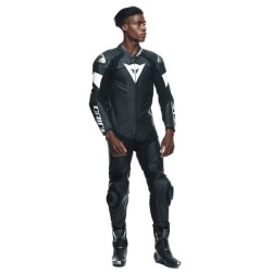 Tuta TOSA LEATHER Perf Nero Bianco - DAINESE