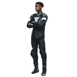 Tuta TOSA LEATHER Perf Nero Bianco - DAINESE