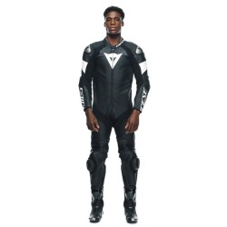 Tuta TOSA LEATHER Perf Nero Bianco - DAINESE