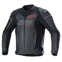Giacca Pelle MM93 TRACK LEATHER Nero Rosso - ALPINESTARS